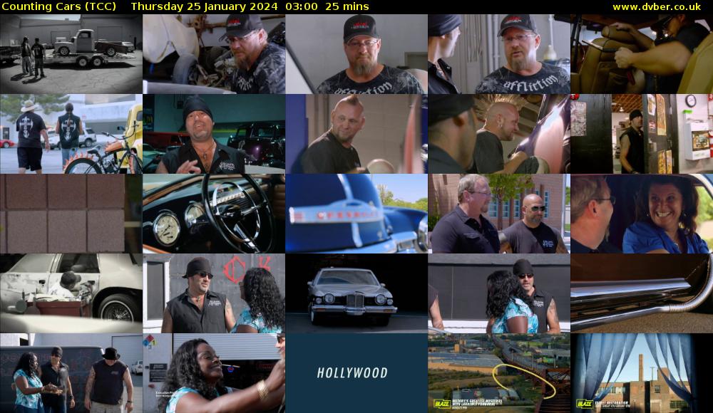 Counting Cars (TCC) Thursday 25 January 2024 03:00 - 03:25