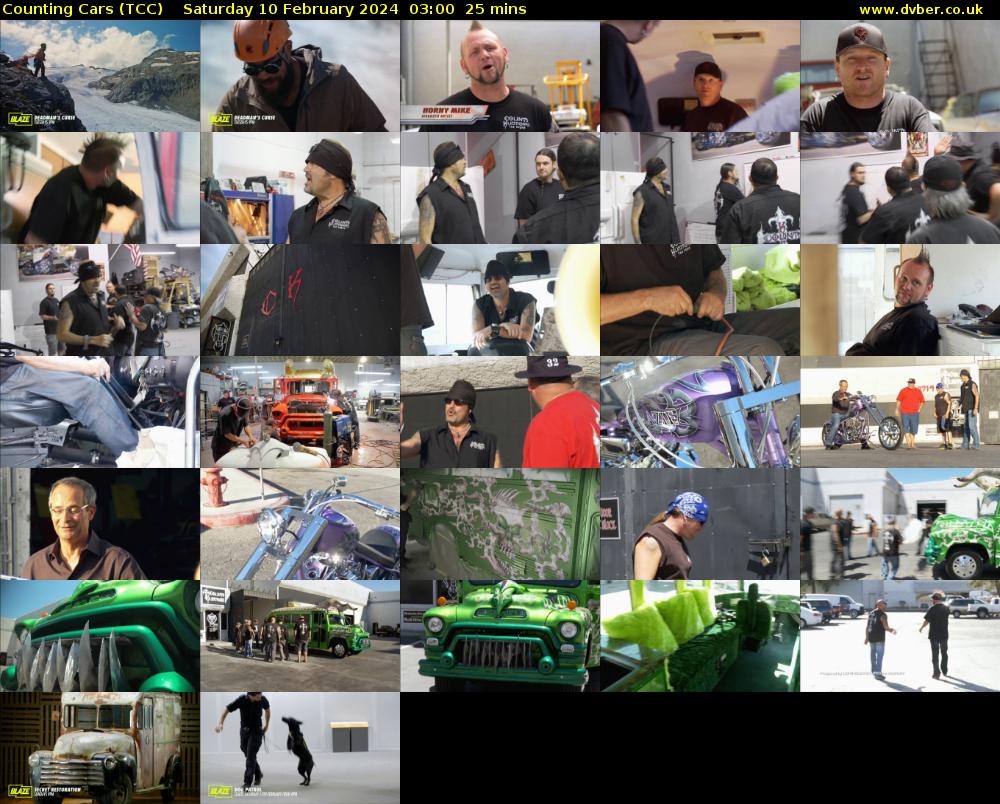 Counting Cars (TCC) Saturday 10 February 2024 03:00 - 03:25