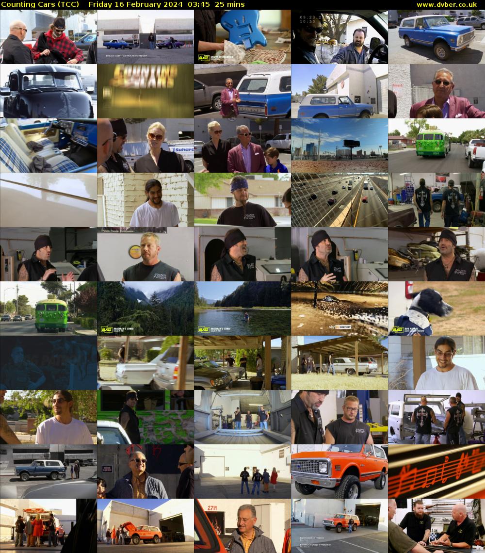 Counting Cars (TCC) Friday 16 February 2024 03:45 - 04:10