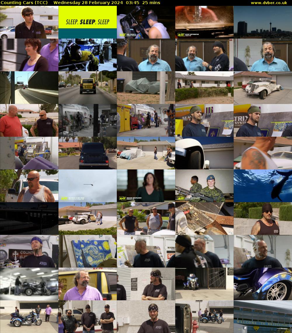 Counting Cars (TCC) Wednesday 28 February 2024 03:45 - 04:10