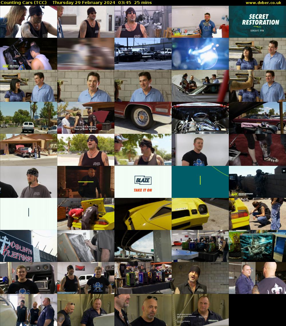 Counting Cars (TCC) Thursday 29 February 2024 03:45 - 04:10