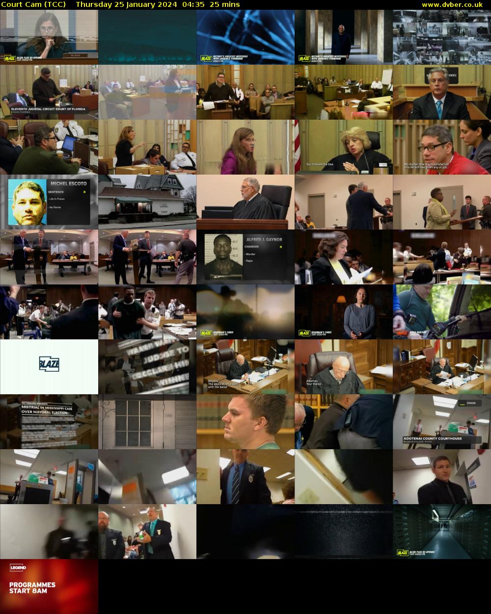 Court Cam (TCC) Thursday 25 January 2024 04:35 - 05:00