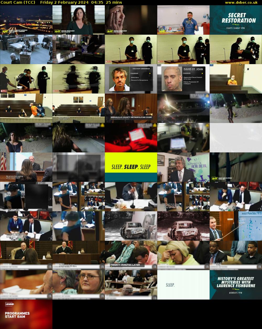 Court Cam (TCC) Friday 2 February 2024 04:35 - 05:00