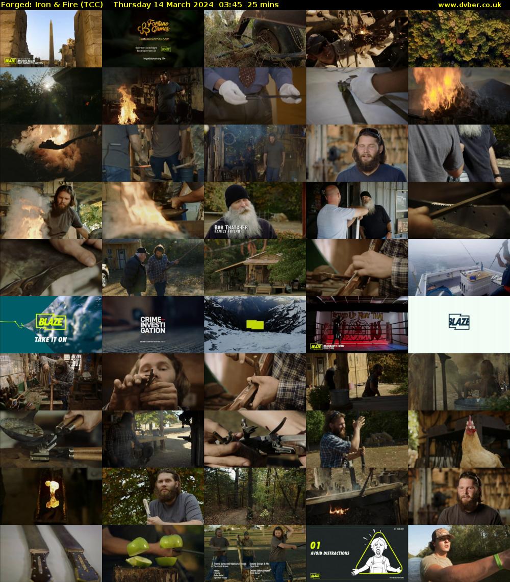 Forged: Iron & Fire (TCC) Thursday 14 March 2024 03:45 - 04:10