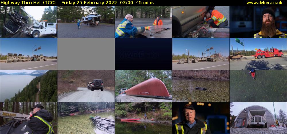 Highway Thru Hell (TCC) Friday 25 February 2022 03:00 - 03:45