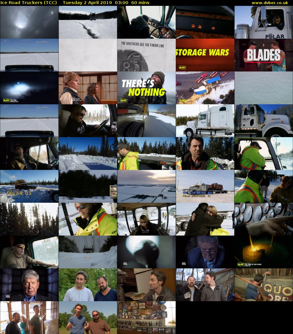 Ice Road Truckers (TCC) Tuesday 2 April 2019 03:00 - 04:00