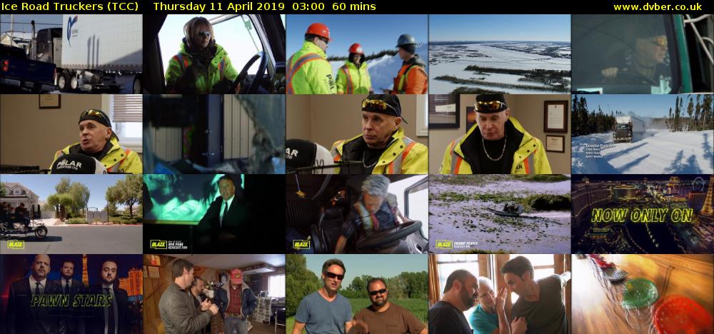 Ice Road Truckers (TCC) Thursday 11 April 2019 03:00 - 04:00