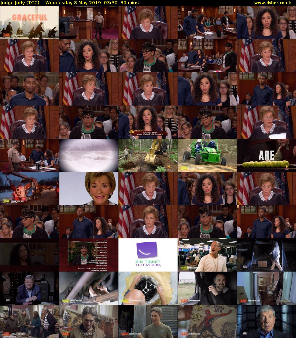 Judge Judy (TCC) Wednesday 8 May 2019 03:30 - 04:00