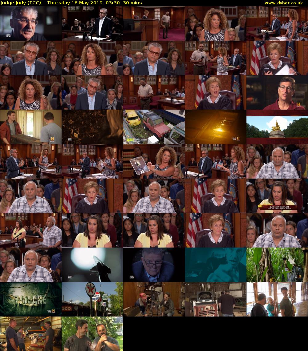 Judge Judy (TCC) Thursday 16 May 2019 03:30 - 04:00