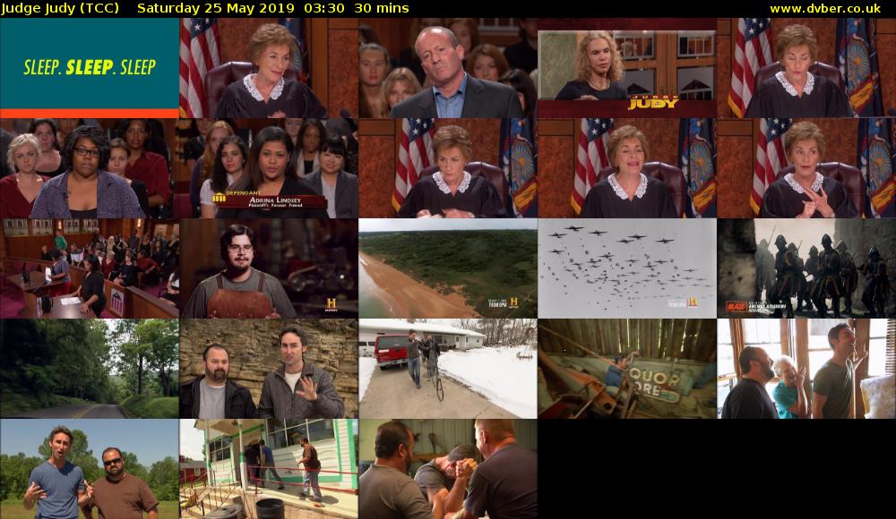 Judge Judy (TCC) Saturday 25 May 2019 03:30 - 04:00