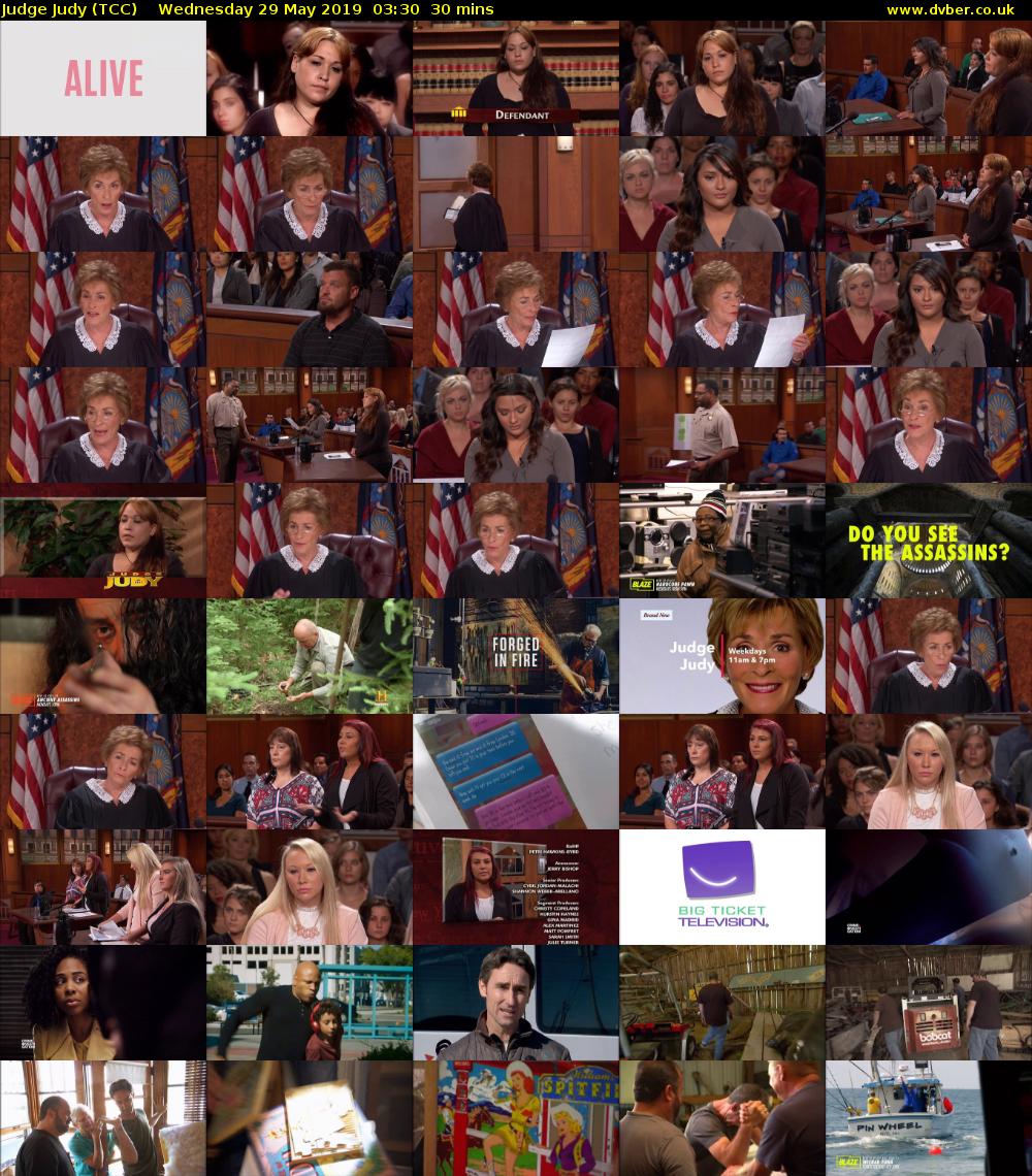 Judge Judy (TCC) Wednesday 29 May 2019 03:30 - 04:00