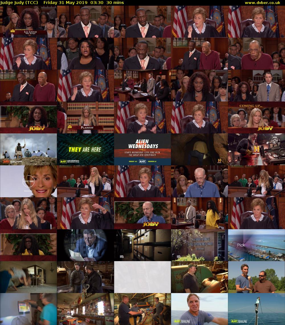Judge Judy (TCC) Friday 31 May 2019 03:30 - 04:00