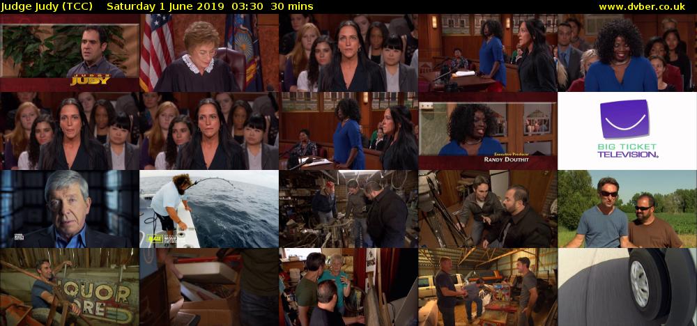 Judge Judy (TCC) Saturday 1 June 2019 03:30 - 04:00