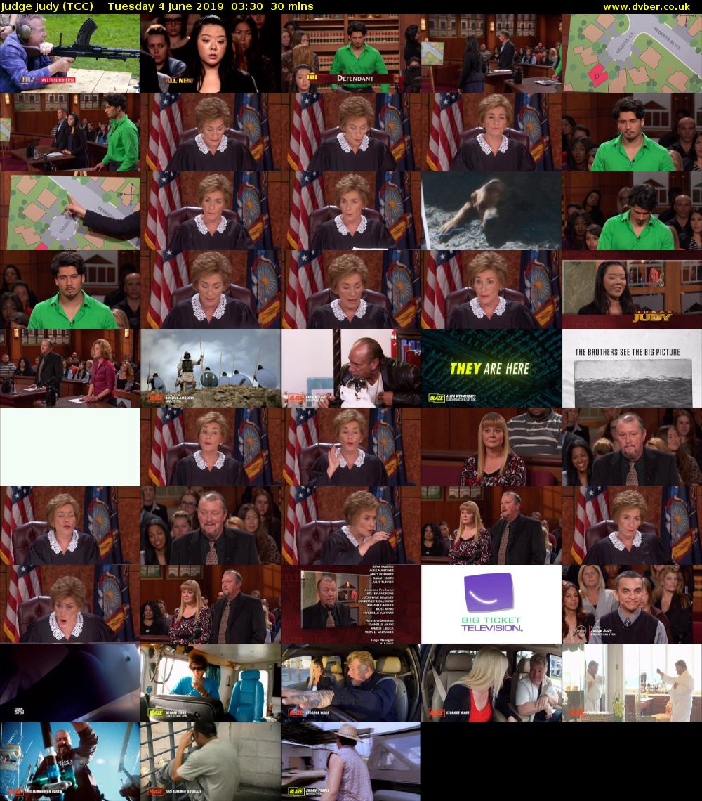 Judge Judy (TCC) Tuesday 4 June 2019 03:30 - 04:00