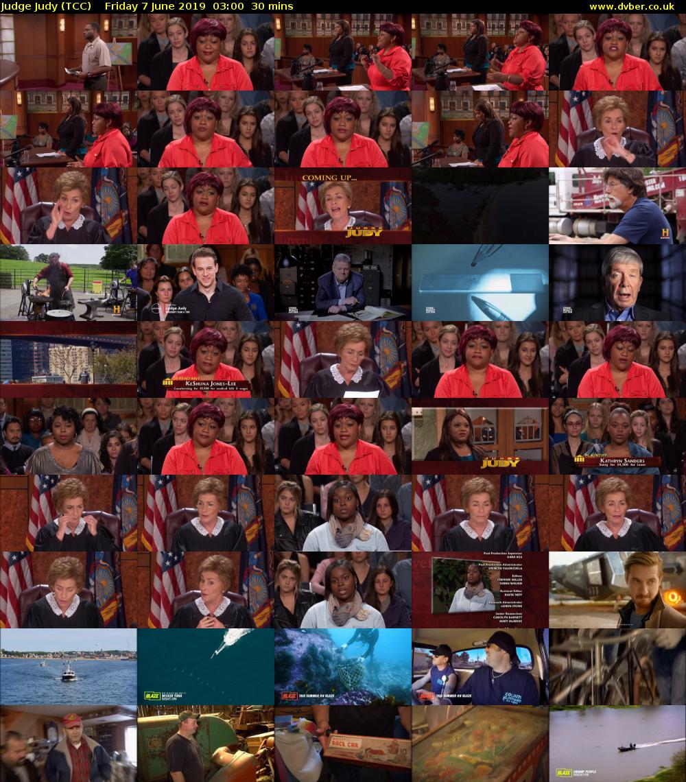 Judge Judy (TCC) Friday 7 June 2019 03:00 - 03:30