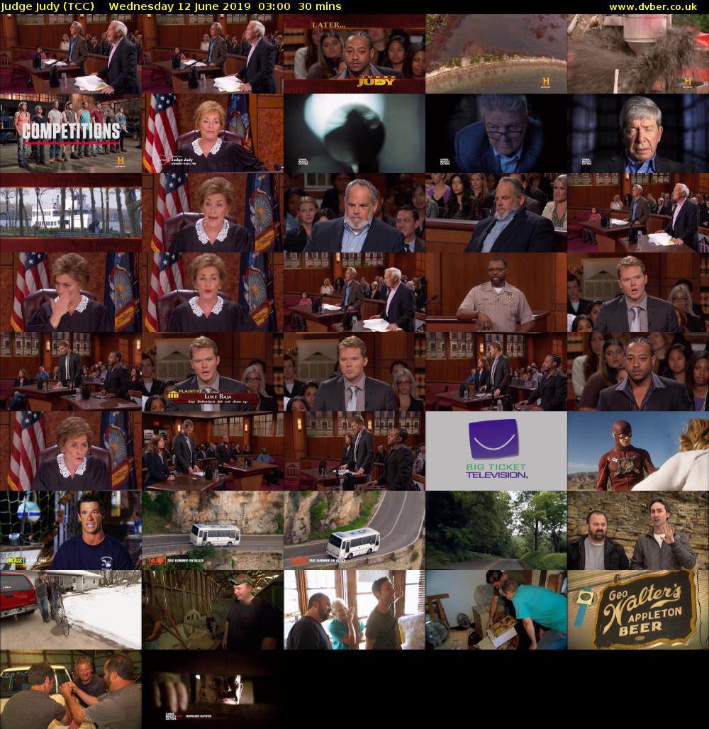 Judge Judy (TCC) Wednesday 12 June 2019 03:00 - 03:30