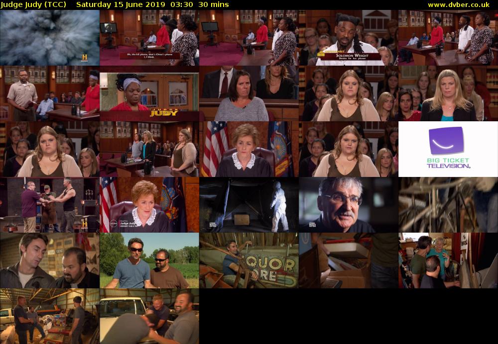 Judge Judy (TCC) Saturday 15 June 2019 03:30 - 04:00