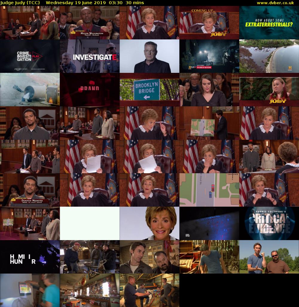 Judge Judy (TCC) Wednesday 19 June 2019 03:30 - 04:00