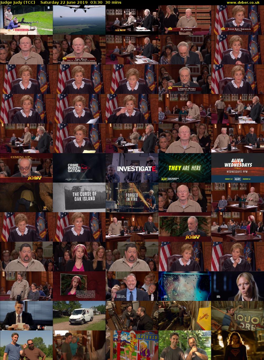 Judge Judy (TCC) Saturday 22 June 2019 03:30 - 04:00