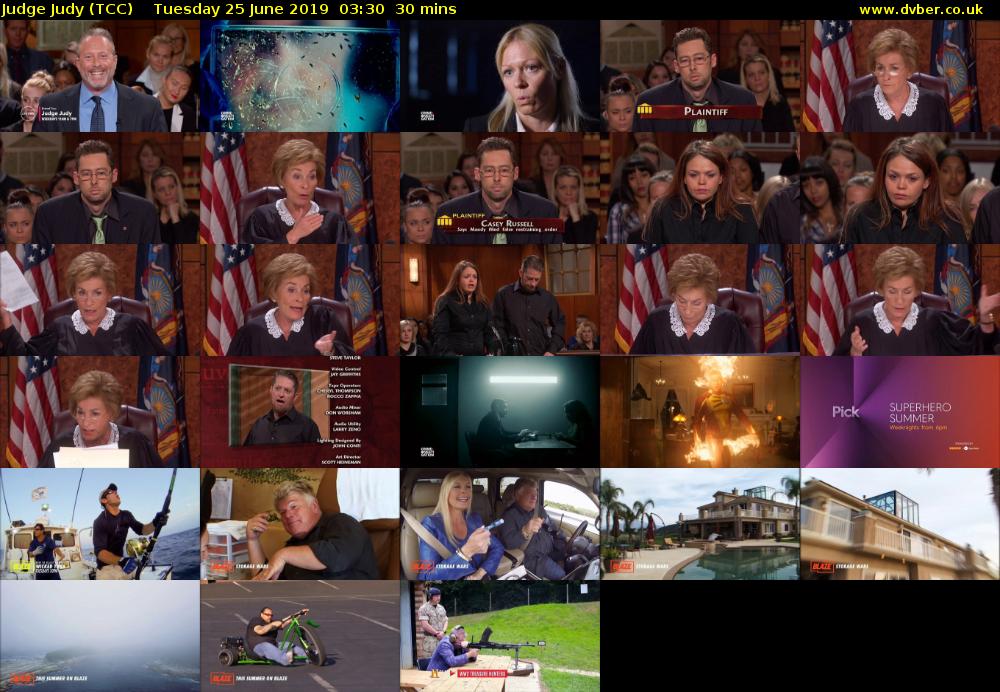 Judge Judy (TCC) Tuesday 25 June 2019 03:30 - 04:00