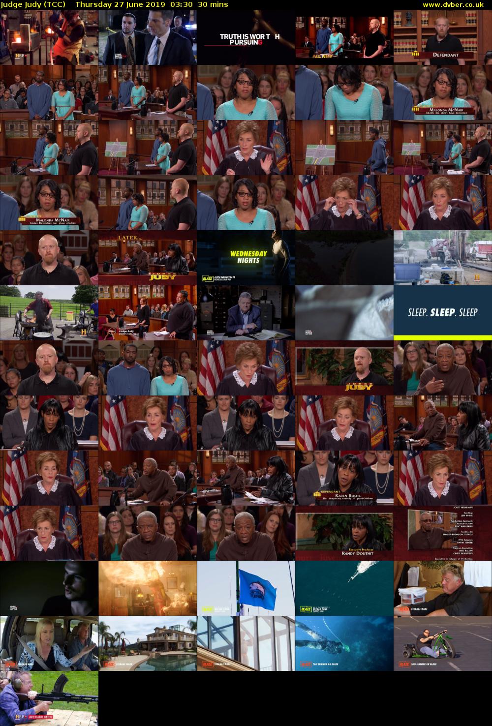 Judge Judy (TCC) Thursday 27 June 2019 03:30 - 04:00
