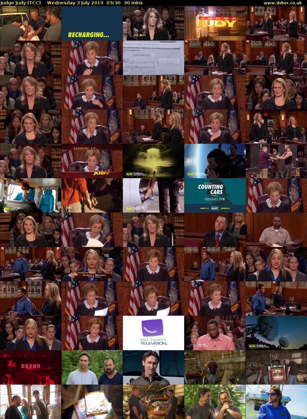 Judge Judy (TCC) Wednesday 3 July 2019 03:30 - 04:00