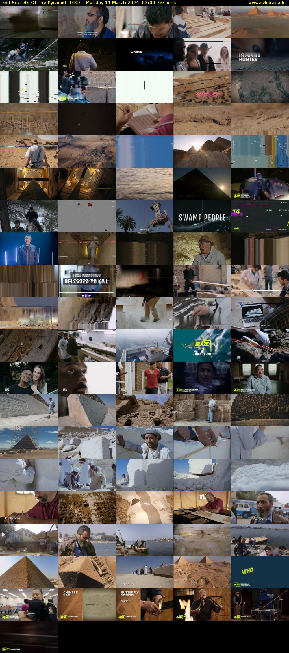 Lost Secrets Of The Pyramid (TCC) Monday 11 March 2024 03:00 - 04:00