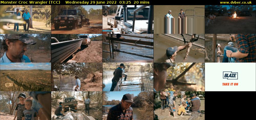 Monster Croc Wrangler (TCC) Wednesday 29 June 2022 03:25 - 03:45