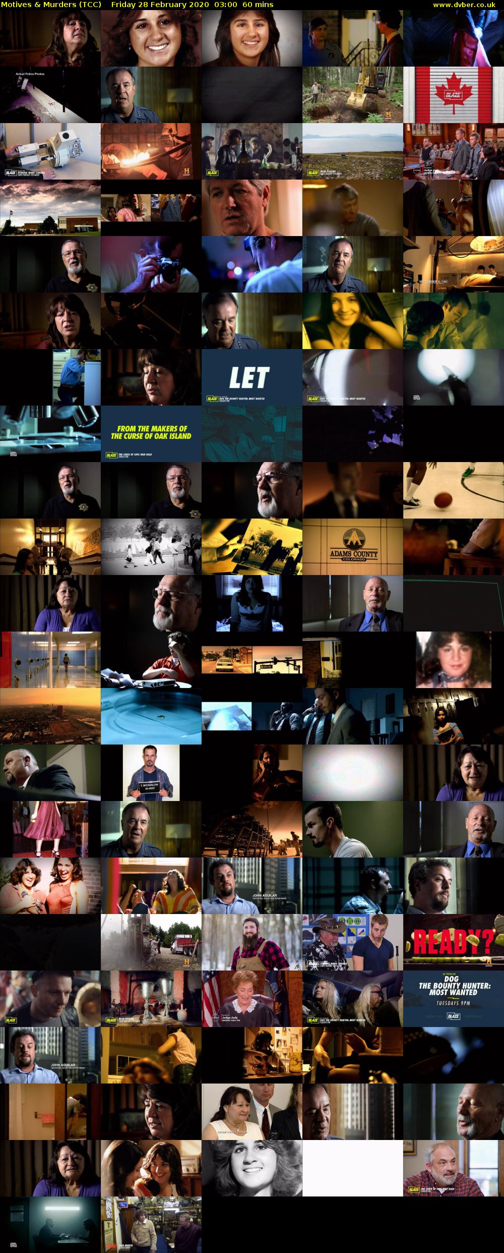 Motives & Murders (TCC) Friday 28 February 2020 03:00 - 04:00