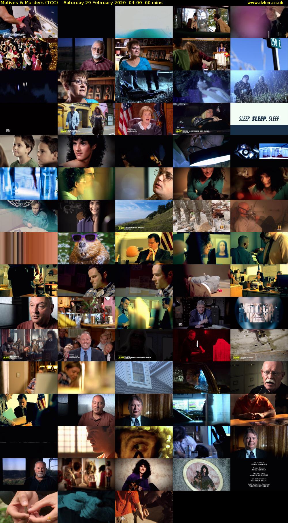Motives & Murders (TCC) Saturday 29 February 2020 04:00 - 05:00