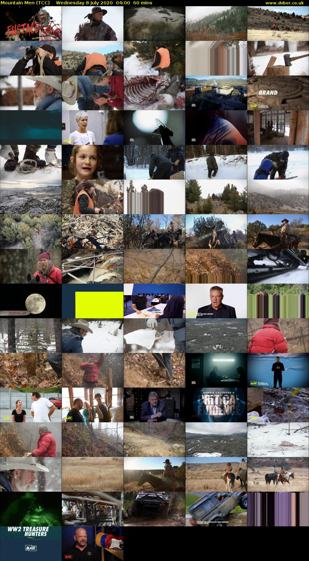Mountain Men (TCC) Wednesday 8 July 2020 04:00 - 05:00