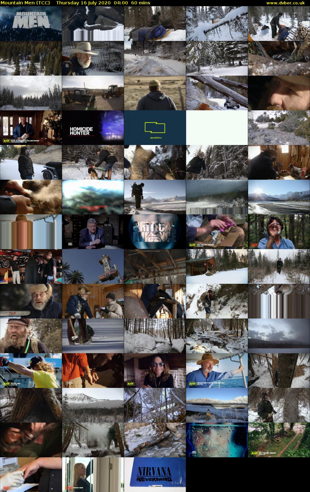 Mountain Men (TCC) Thursday 16 July 2020 04:00 - 05:00