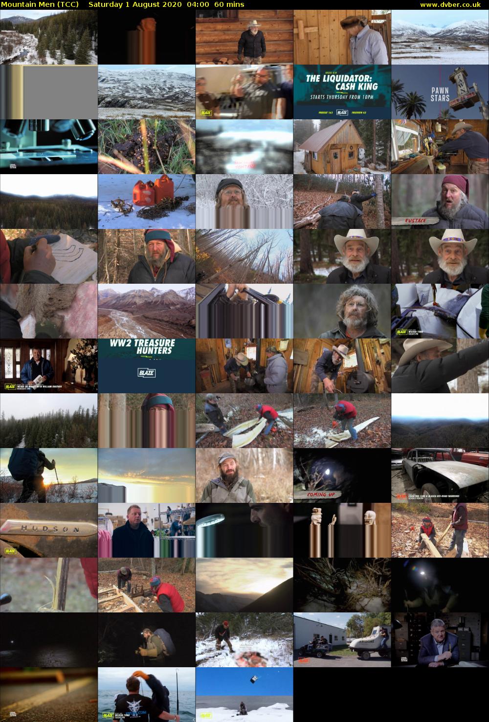 Mountain Men (TCC) Saturday 1 August 2020 04:00 - 05:00