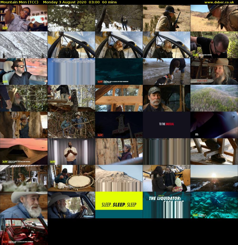 Mountain Men (TCC) Monday 3 August 2020 03:00 - 04:00