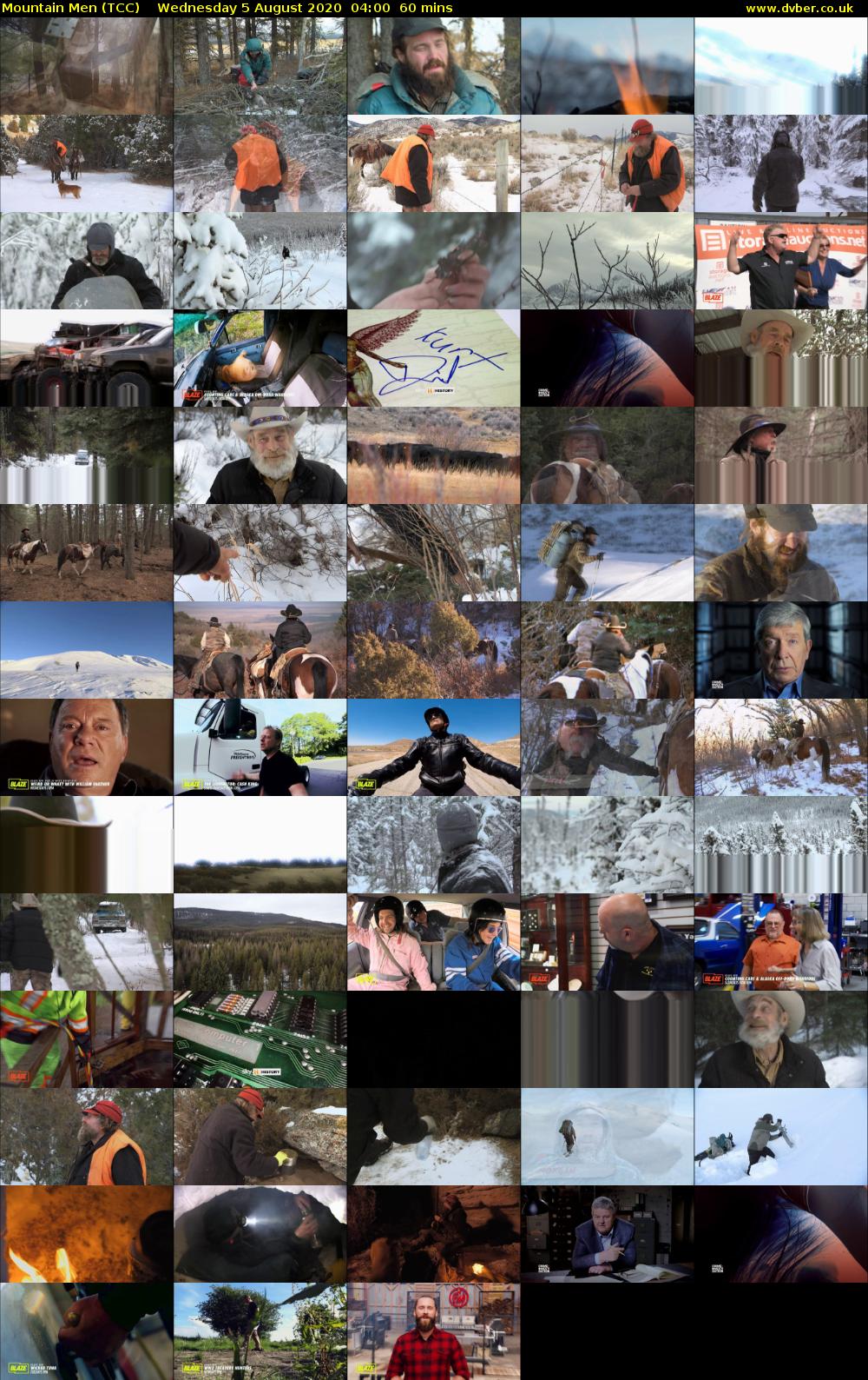 Mountain Men (TCC) Wednesday 5 August 2020 04:00 - 05:00