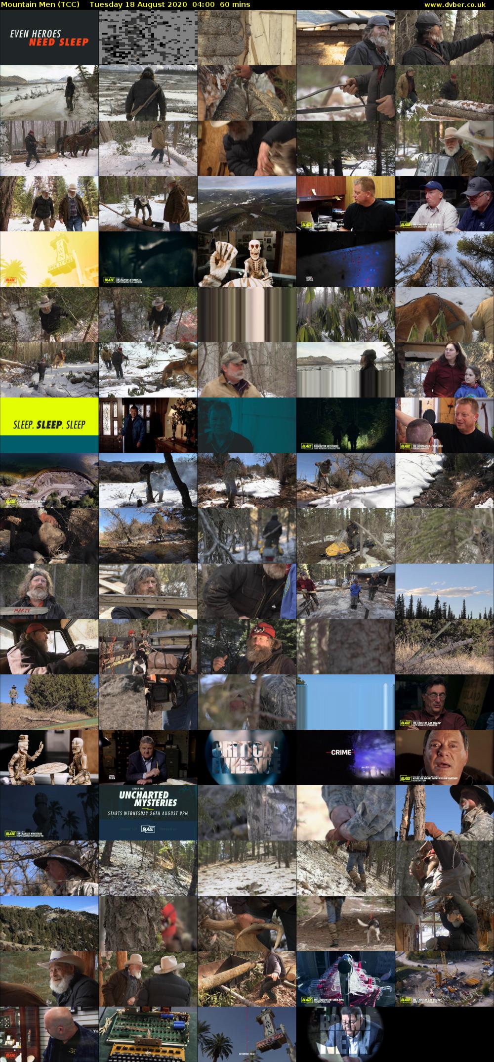 Mountain Men (TCC) Tuesday 18 August 2020 04:00 - 05:00