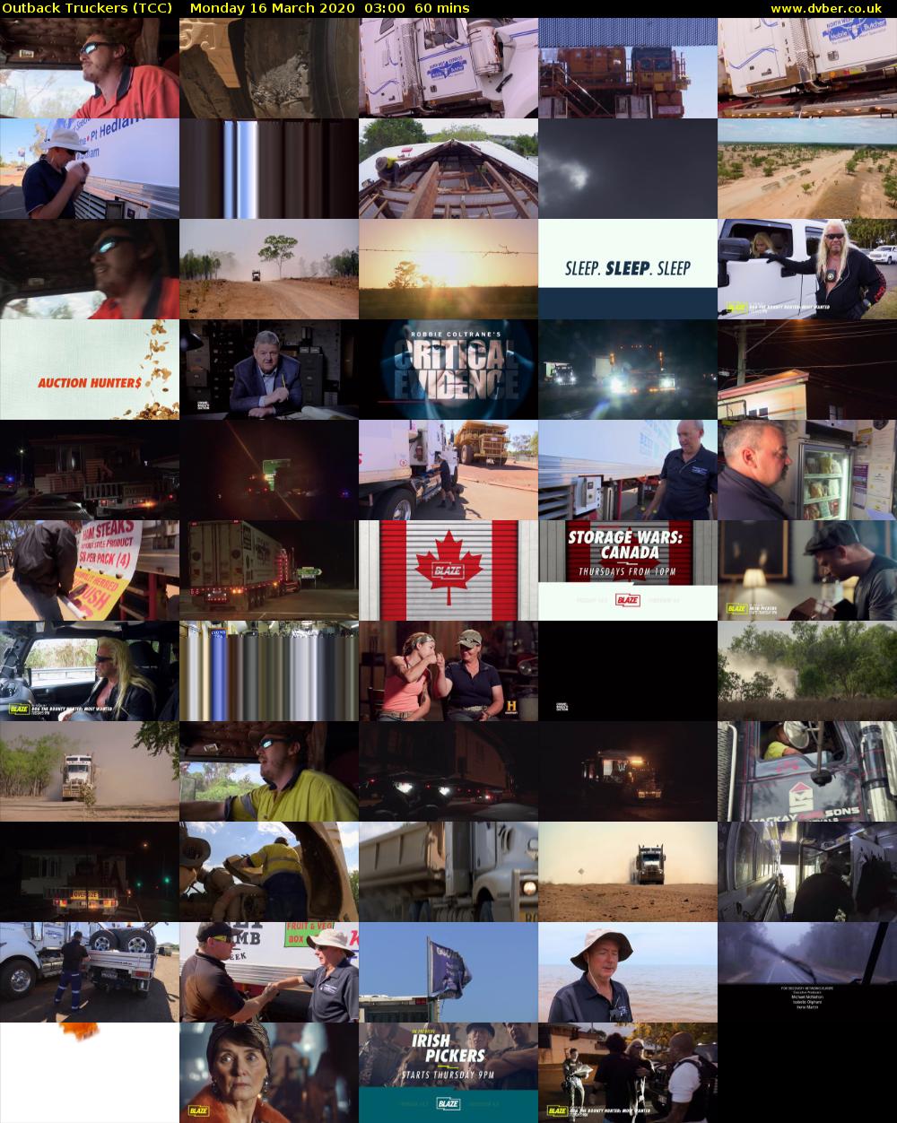 Outback Truckers (TCC) Monday 16 March 2020 03:00 - 04:00
