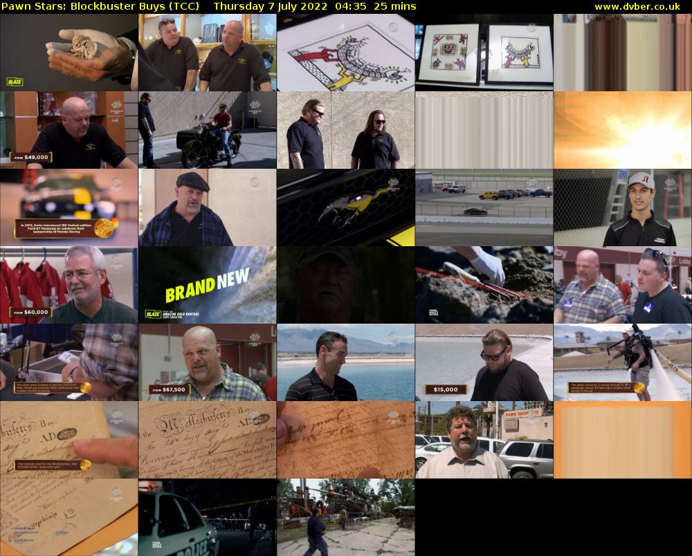 Pawn Stars: Blockbuster Buys (TCC) Thursday 7 July 2022 04:35 - 05:00