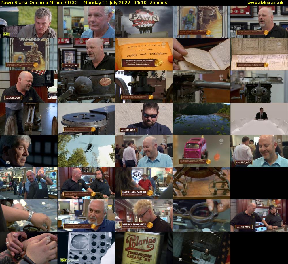 Pawn Stars: One in a Million (TCC) Monday 11 July 2022 04:10 - 04:35