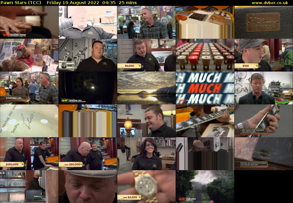 Pawn Stars (TCC) Friday 19 August 2022 04:35 - 05:00