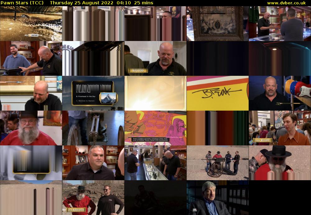 Pawn Stars (TCC) Thursday 25 August 2022 04:10 - 04:35