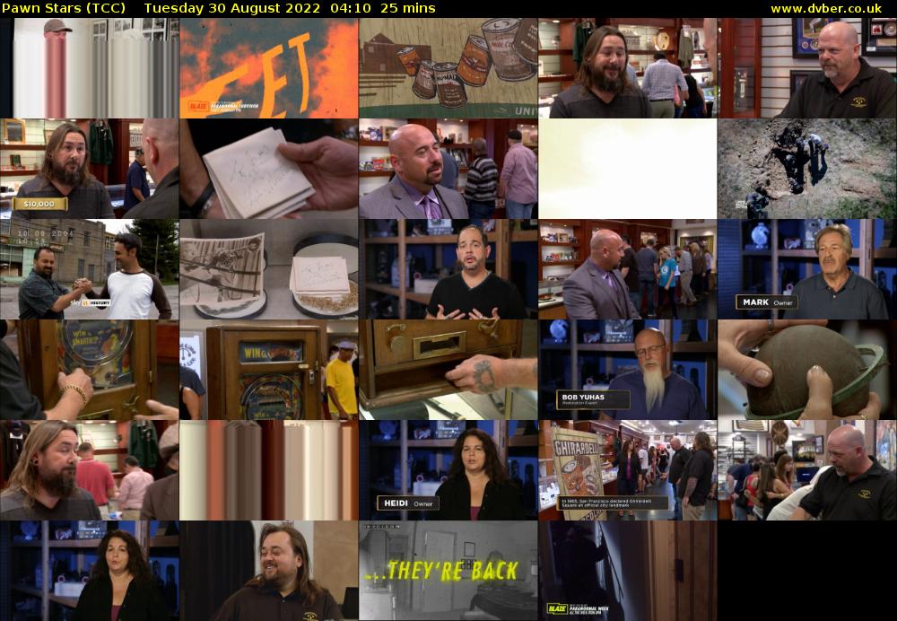 Pawn Stars (TCC) Tuesday 30 August 2022 04:10 - 04:35