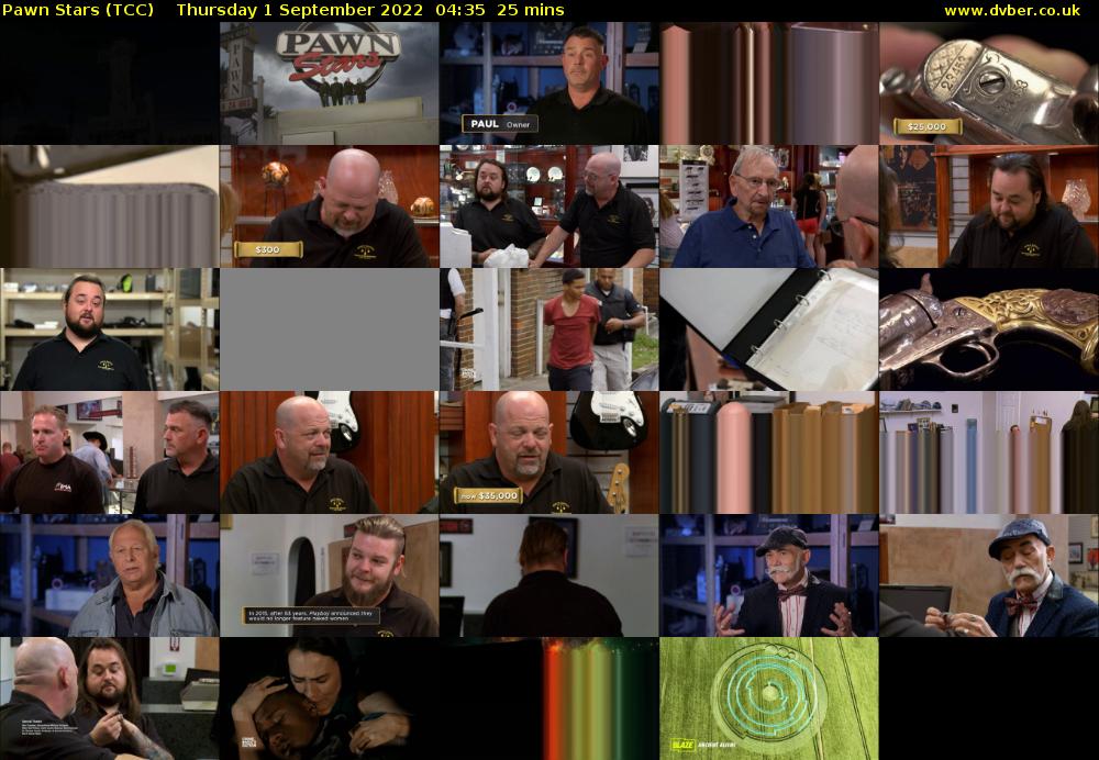 Pawn Stars (TCC) Thursday 1 September 2022 04:35 - 05:00