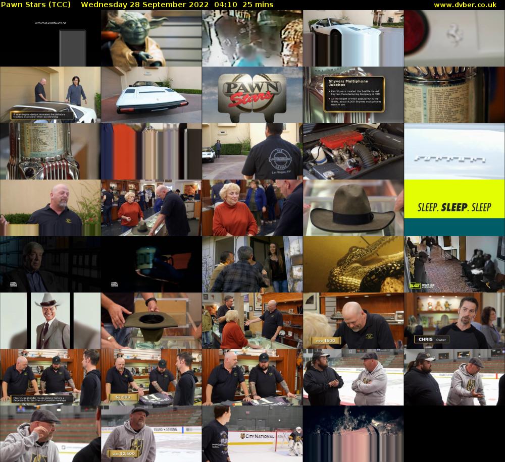Pawn Stars (TCC) Wednesday 28 September 2022 04:10 - 04:35