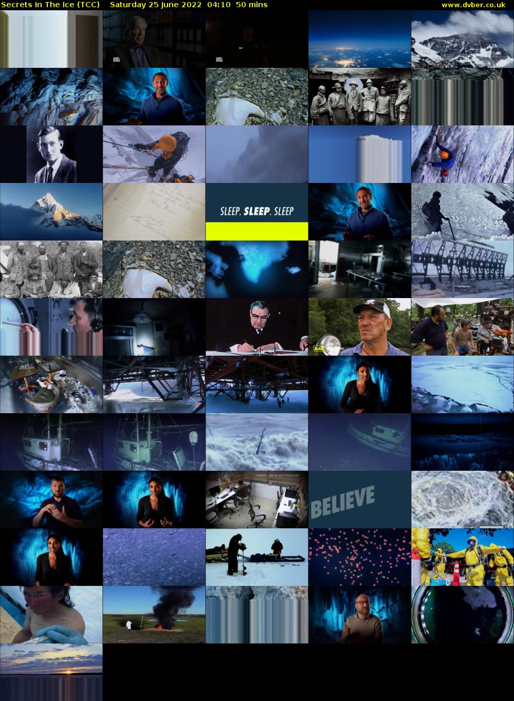 Secrets In The Ice (TCC) Saturday 25 June 2022 04:10 - 05:00