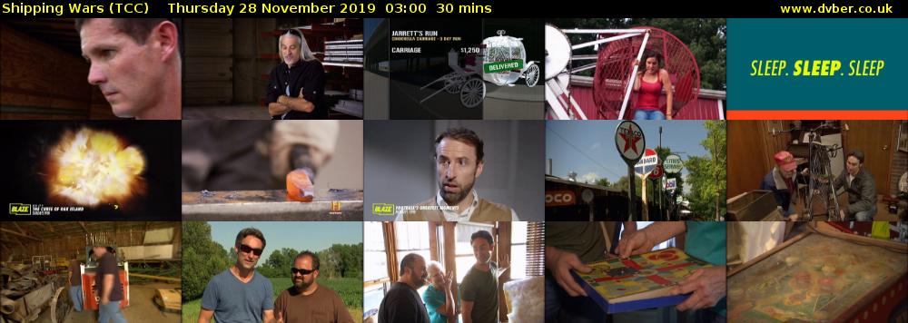 Shipping Wars (TCC) Thursday 28 November 2019 03:00 - 03:30