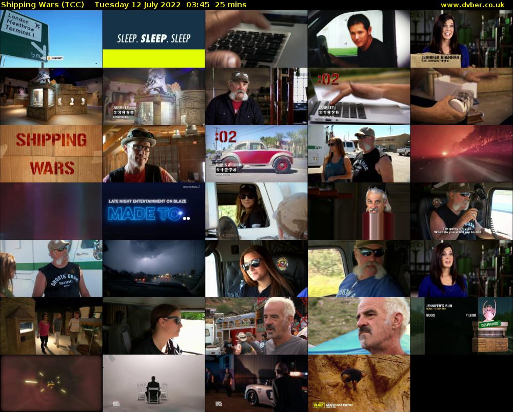 Shipping Wars (TCC) Tuesday 12 July 2022 03:45 - 04:10