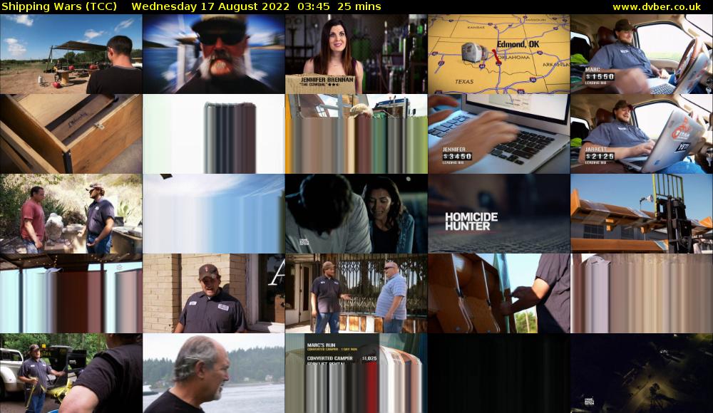 Shipping Wars (TCC) Wednesday 17 August 2022 03:45 - 04:10