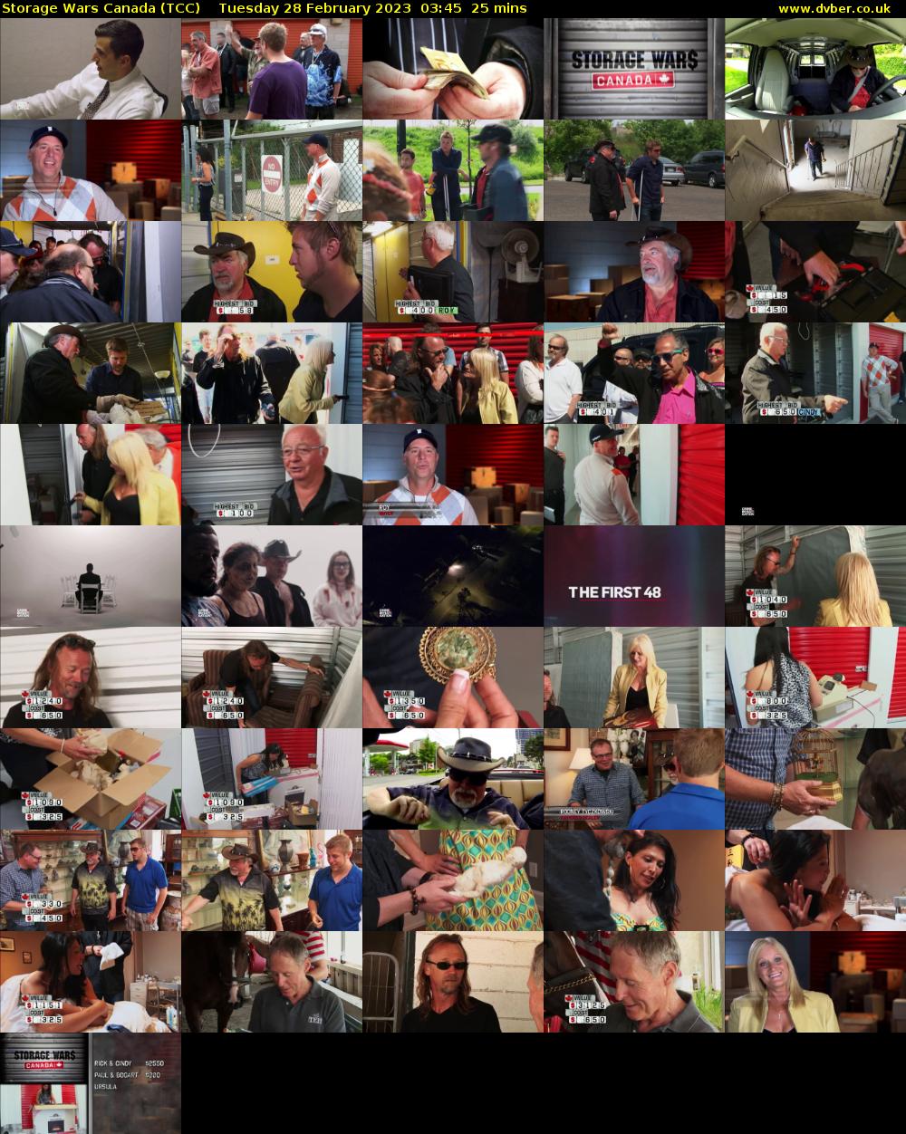 Storage Wars Canada (TCC) Tuesday 28 February 2023 03:45 - 04:10
