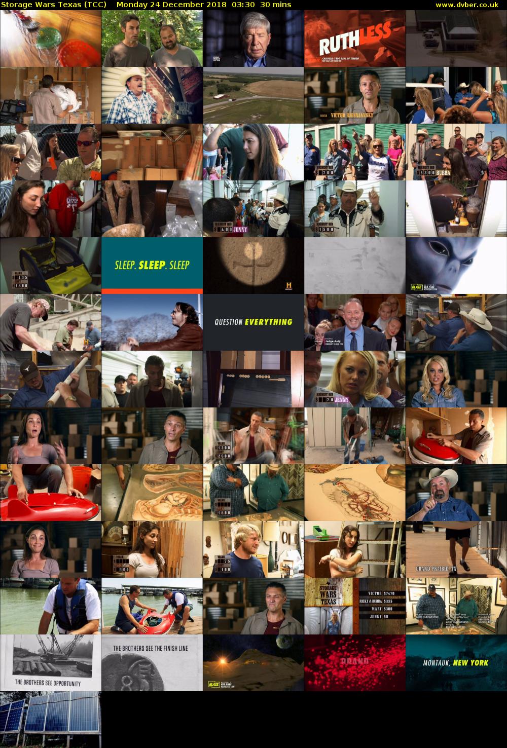 Storage Wars Texas (TCC) Monday 24 December 2018 03:30 - 04:00